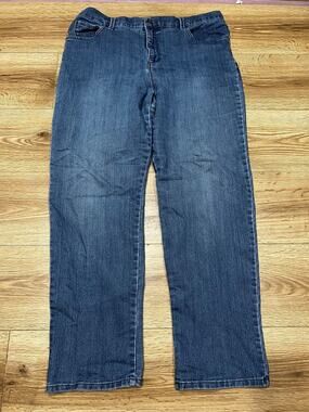 Gloria Vanderbilt Women's Blue Stretch Jeans Size 18 (A01)